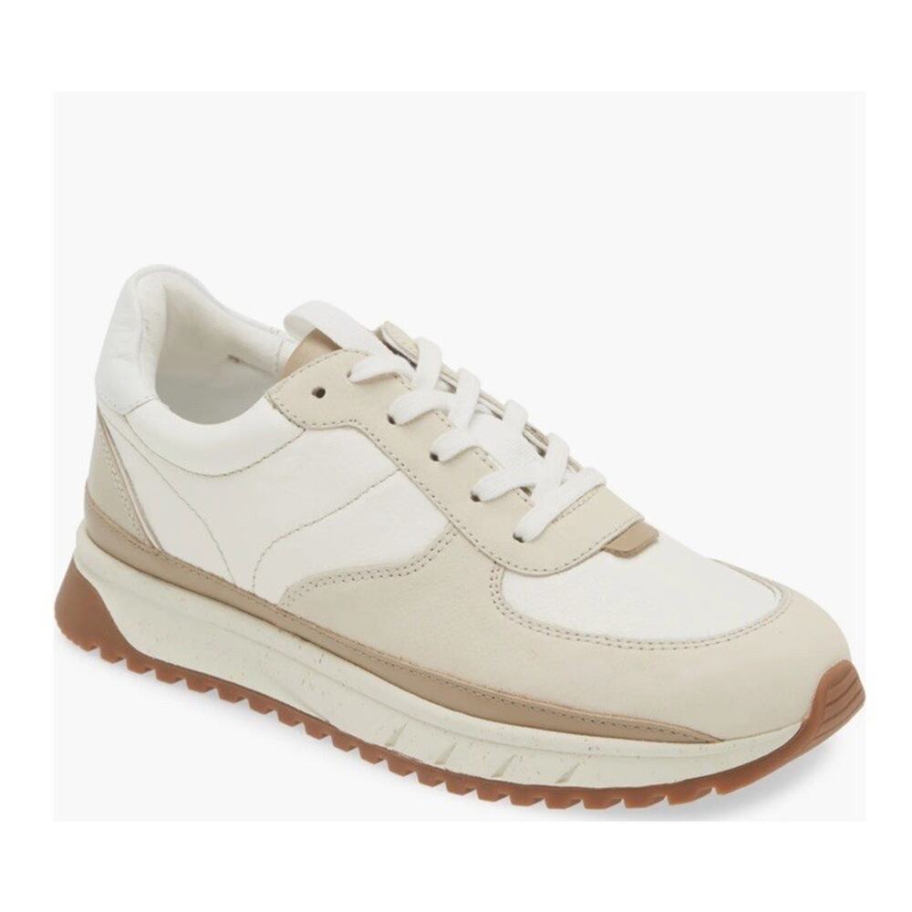 Madewell Kickoff Trainer Sneakers in Neutral Leather Women’s 7.5 Men’s 6